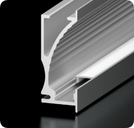 In-wall profile for indirect effects such as path lighting and hallway lighting