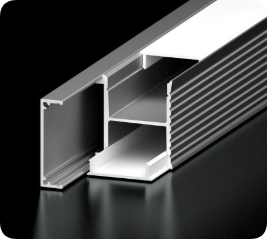 Up-down indirect lighting in a single profile for wall mounting